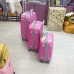 Набір дорожніх рожевих пластикових валіз 3 в 1 - маленька, середня та велика (DM10052200BR)