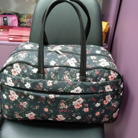Дорожня жіноча сумка 34 л чорна Дрібні квіти (DM00390664BL)