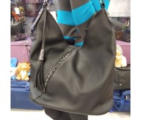 Жіноча сумка чорна м'яка мішок середня (DMBH90714CL)