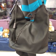 Жіноча сумка чорна м'яка мішок середня (DMBH90714CL)