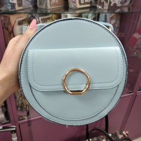 Женская сумка круглая голубая кожзам (DMCM5059CL)