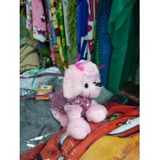 Мягкая игрушка-сумка собачка Пудель с пайетками розовая (DM220022KZ)