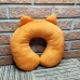 Дорожня подушка на шию, під голову Помаранчевий Оранжевий Котик для подорожей (DM220023KZ)