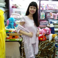 Комплект-тройка ночной, домашний - халат, футболка, брюки хлопковый трикотажный розовый женский Турция (DM20021MM)