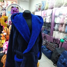 Махровый халат темно-синий мужской Турция (DM2200532IT)