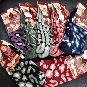 Шкарпетки жіночі теплі зимові ангора вовна Леопард (DM2200170NS)