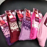 Шкарпетки жіночі Термо ангора шерсть теплі зимові зі сніжинками (DM2200171NS)