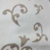 Набір рушників біло-бежево-коричневого кольору з орнаментом лицьовий та банний велюр бавовна Чотири полоси Туреччина (DM5090115DM) 