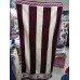 Набор  полотенец бордо цвета полоска для лица и ванны велюр хлопок Турция (DM5090118DM) 
