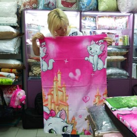 Постільна білизна дитяча для дівчинки рожева Кішечка Марі 150*220 см бавовна (DM6856KR) 