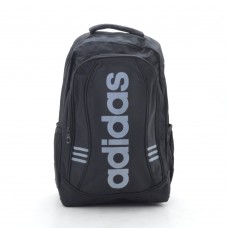 Рюкзак спортивний чорний Adidas з трьома сірими смугами (DM096CL)